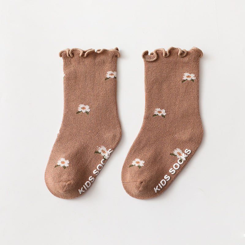 Baby Kid Girls Letters Flower Print Accessories Socks