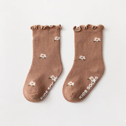 Baby Kid Girls Letters Flower Print Accessories Socks