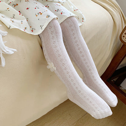 Baby Kid Girls Solid Color Flower Accessories Socks