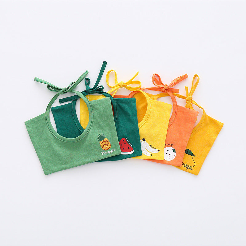 Baby Fruit Dinosaur Star Print Rompers And Baby Bibs
