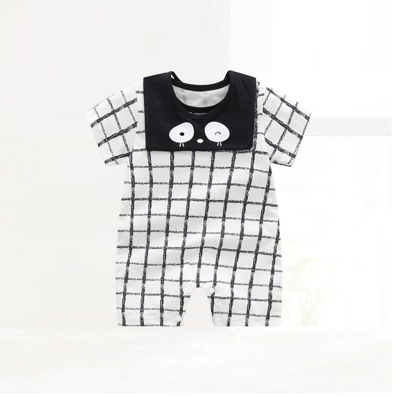 Baby Fruit Dinosaur Star Print Rompers And Baby Bibs