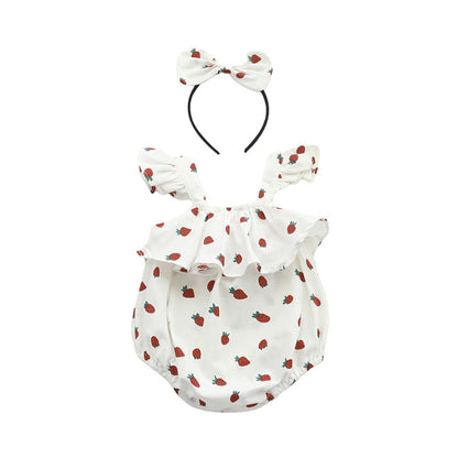 Baby Girls Fruit Checked And Accessories Headwear