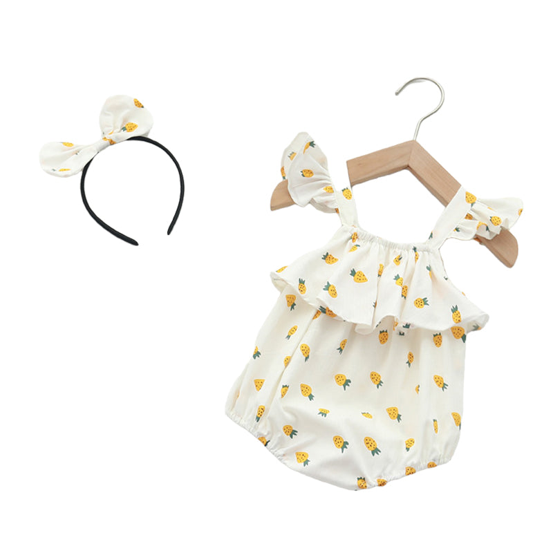 Baby Girls Fruit Checked And Accessories Headwear