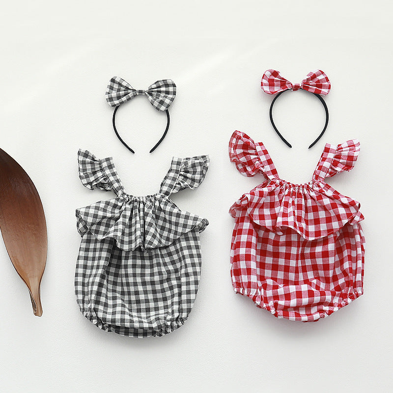 Baby Girls Fruit Checked And Accessories Headwear