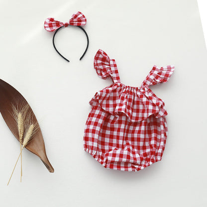 Baby Girls Fruit Checked And Accessories Headwear
