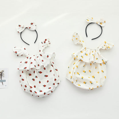 Baby Girls Fruit Checked And Accessories Headwear