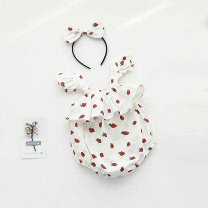Baby Girls Fruit Checked And Accessories Headwear