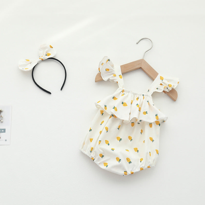 Baby Girls Fruit Checked And Accessories Headwear