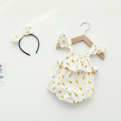 Baby Girls Fruit Checked And Accessories Headwear