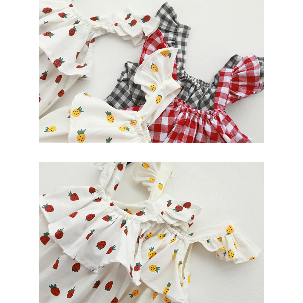 Baby Girls Fruit Checked And Accessories Headwear