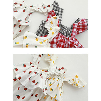 Baby Girls Fruit Checked And Accessories Headwear