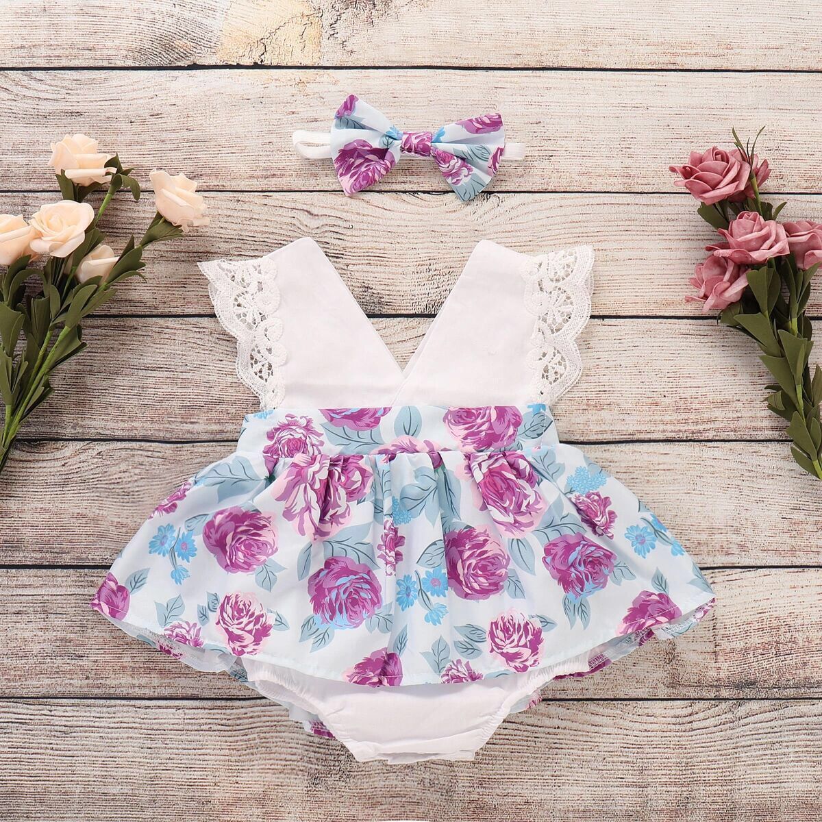 Baby Girls Flower And Bow Accessories Headwear