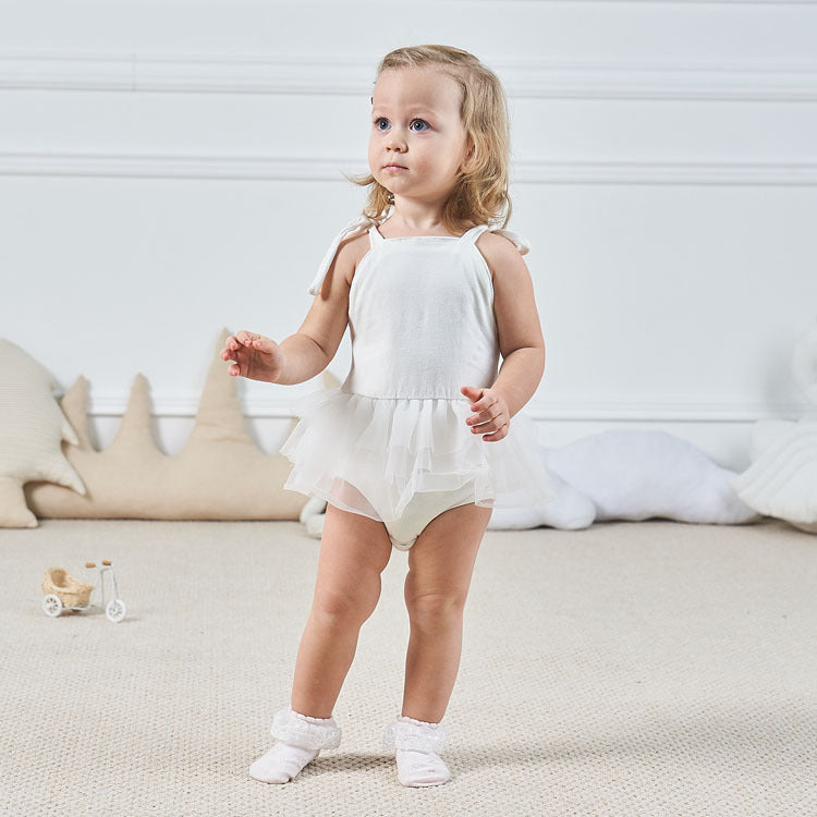 Baby Girls Solid Color Bow Rompers Headwear Wholesale 22051609