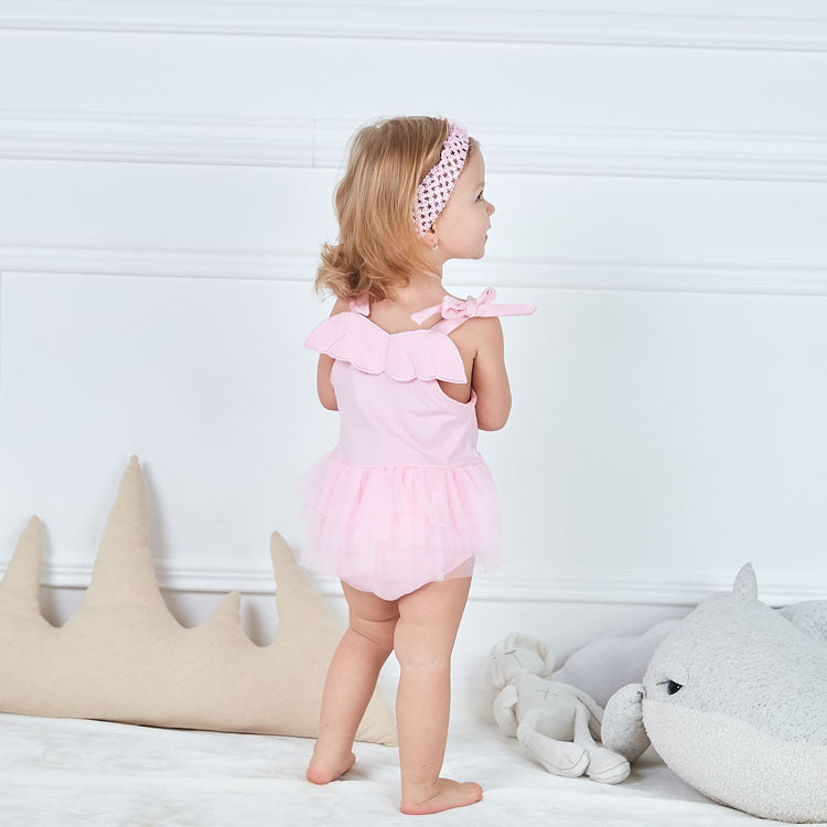 Baby Girls Solid Color Bow Rompers Headwear Wholesale 22051609