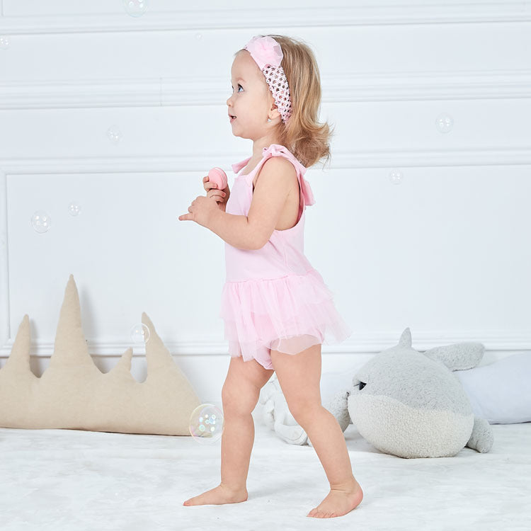 Baby Girls Solid Color Bow Rompers Headwear Wholesale 22051609