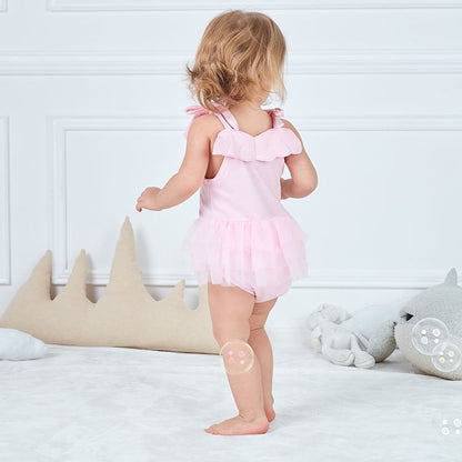 Baby Girls Solid Color Bow Rompers Headwear Wholesale 22051609