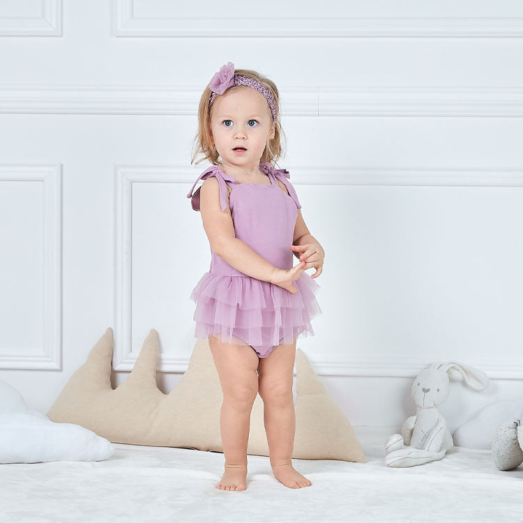 Baby Girls Solid Color Bow Rompers Headwear Wholesale 22051609