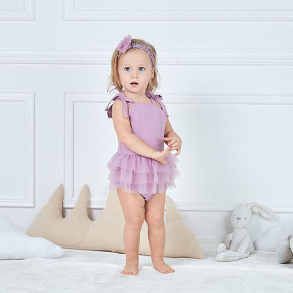 Baby Girls Solid Color Bow Rompers Headwear Wholesale 22051609