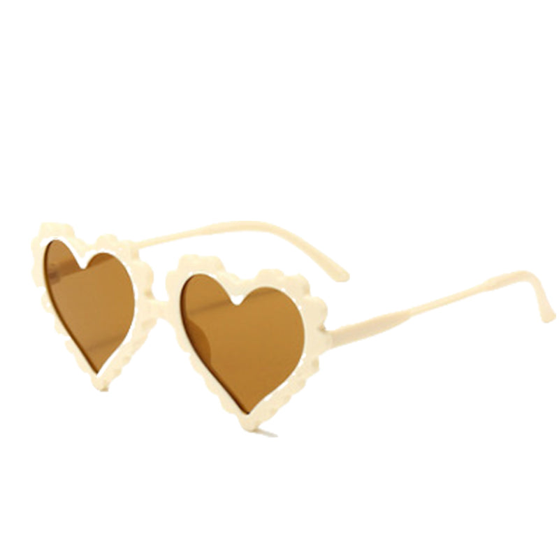Kid Unisex Solid Color Love heart Glasses Wholesale