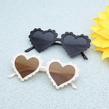 Kid Unisex Solid Color Love heart Glasses Wholesale
