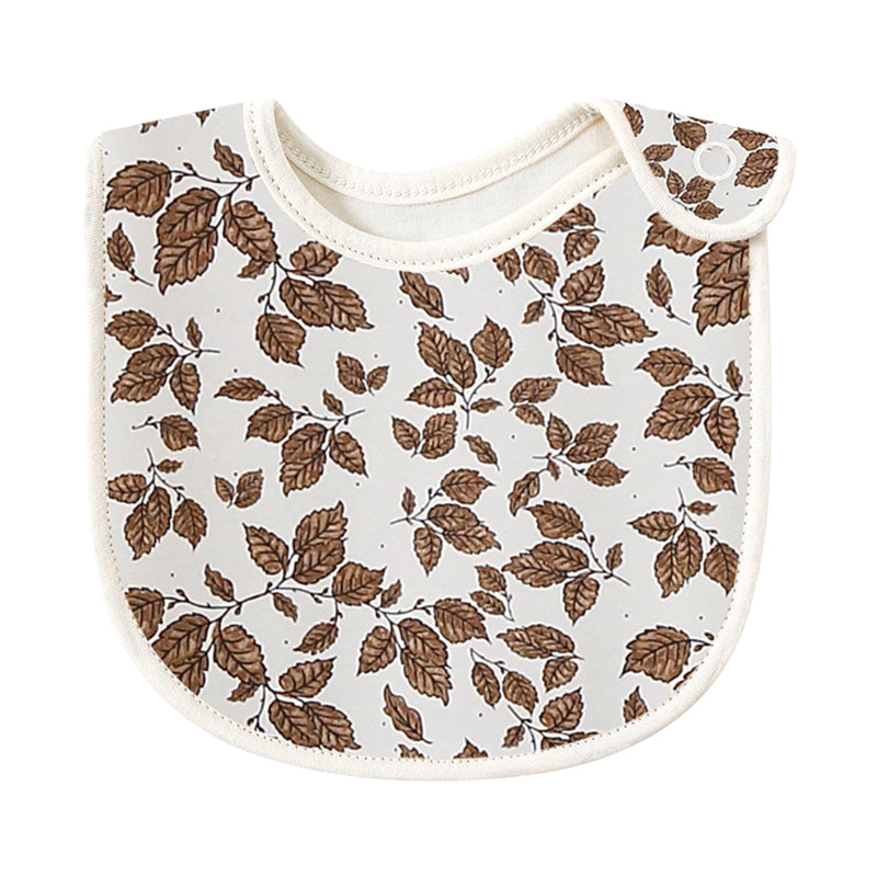 Baby Unisex Flower Butterfly Plant Print Baby Bibs