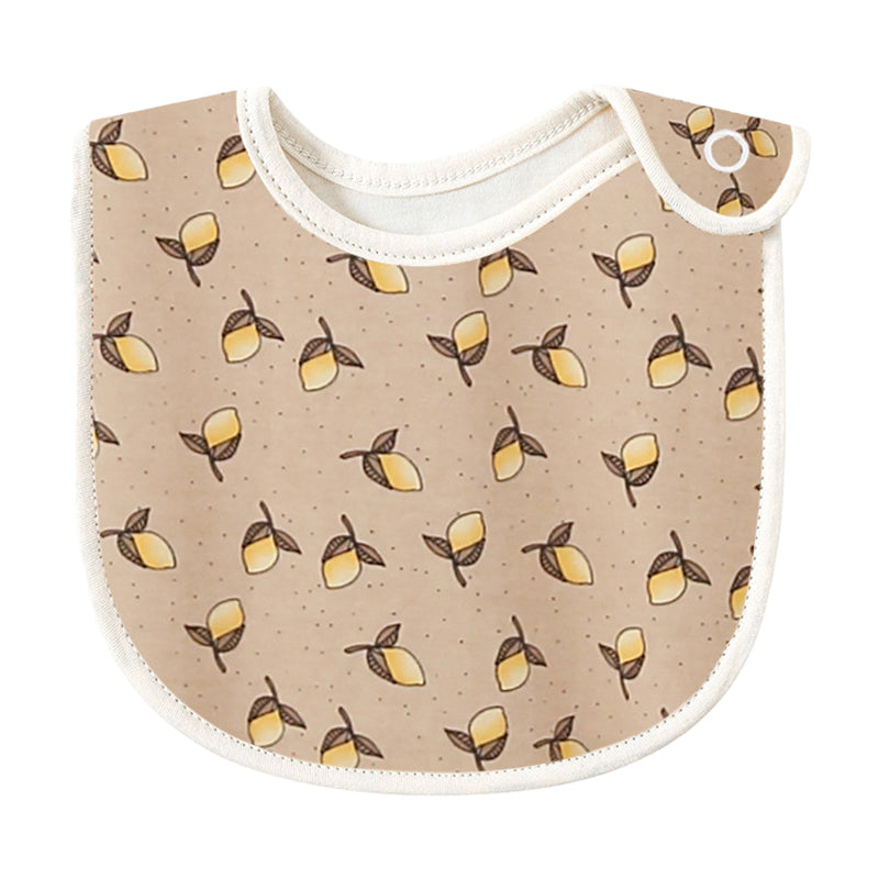Baby Unisex Flower Butterfly Plant Print Baby Bibs