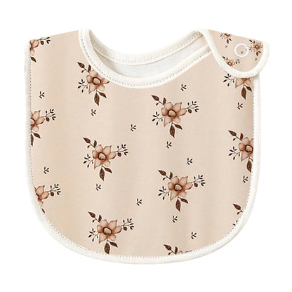 Baby Unisex Flower Butterfly Plant Print Baby Bibs