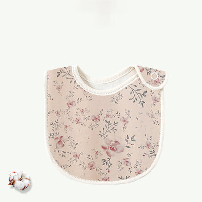 Baby Unisex Flower Butterfly Plant Print Baby Bibs