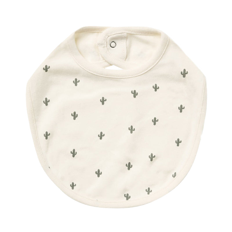 Baby Unisex Solid Color Polka dots Print Baby Bibs