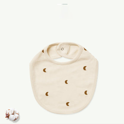 Baby Unisex Solid Color Polka dots Print Baby Bibs
