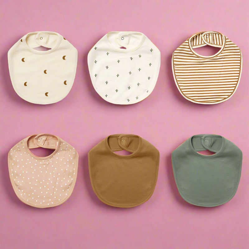 Baby Unisex Solid Color Polka dots Print Baby Bibs