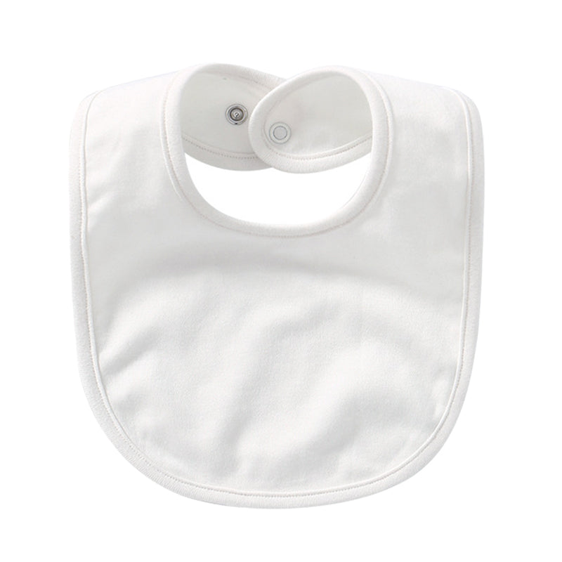 Unisex Solid Color Cartoon Embroidered Baby Bibs