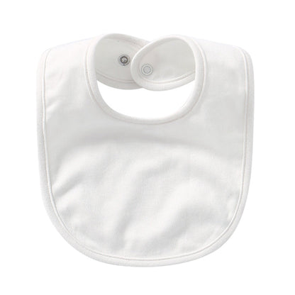 Unisex Solid Color Cartoon Embroidered Baby Bibs