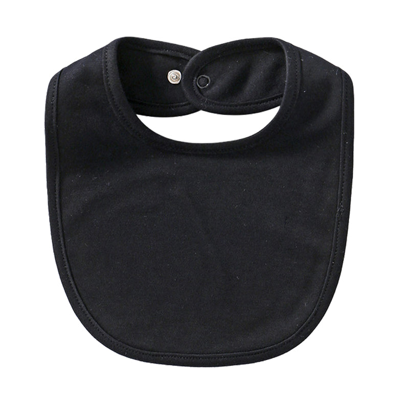 Unisex Solid Color Cartoon Embroidered Baby Bibs