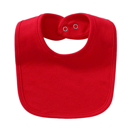 Unisex Solid Color Cartoon Embroidered Baby Bibs