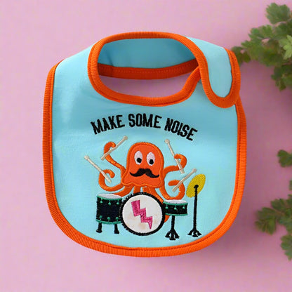 Unisex Solid Color Cartoon Embroidered Baby Bibs
