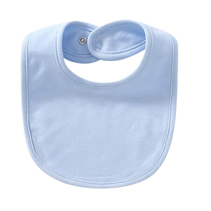 Unisex Solid Color Cartoon Embroidered Baby Bibs