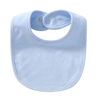Unisex Solid Color Cartoon Embroidered Baby Bibs
