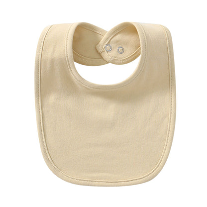 Unisex Solid Color Cartoon Embroidered Baby Bibs