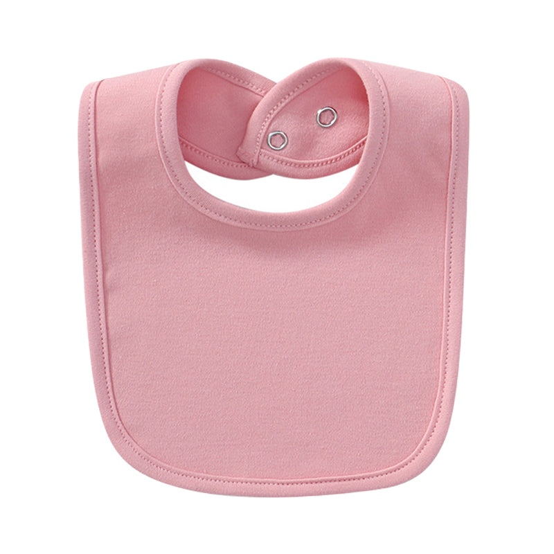 Unisex Solid Color Cartoon Embroidered Baby Bibs