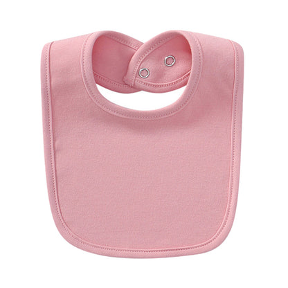 Unisex Solid Color Cartoon Embroidered Baby Bibs
