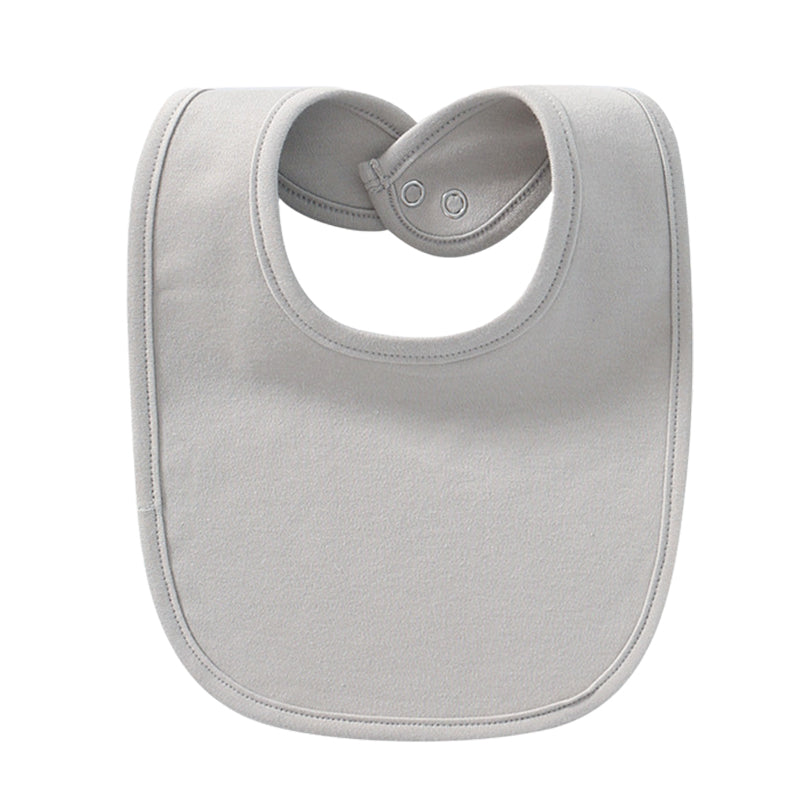 Unisex Solid Color Cartoon Embroidered Baby Bibs