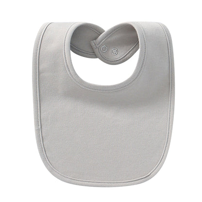 Unisex Solid Color Cartoon Embroidered Baby Bibs