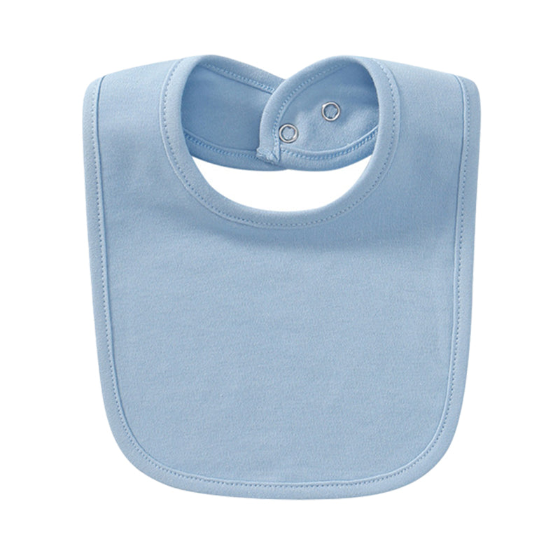 Unisex Solid Color Cartoon Embroidered Baby Bibs