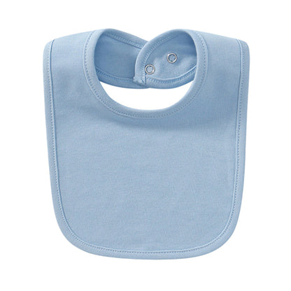 Unisex Solid Color Cartoon Embroidered Baby Bibs