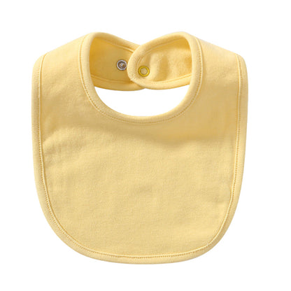 Unisex Solid Color Cartoon Embroidered Baby Bibs