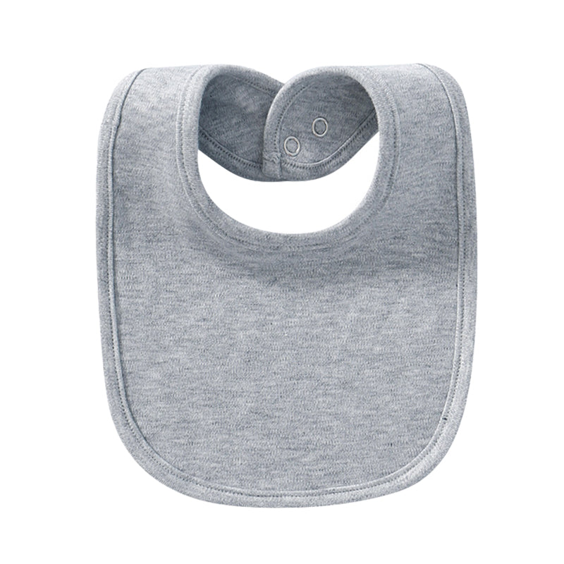 Unisex Solid Color Cartoon Embroidered Baby Bibs