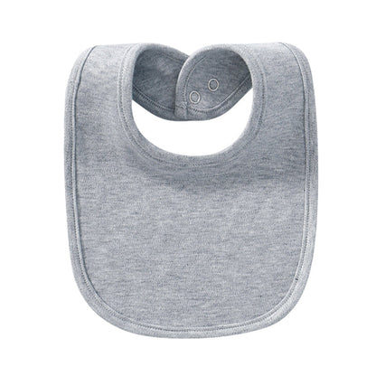 Unisex Solid Color Cartoon Embroidered Baby Bibs