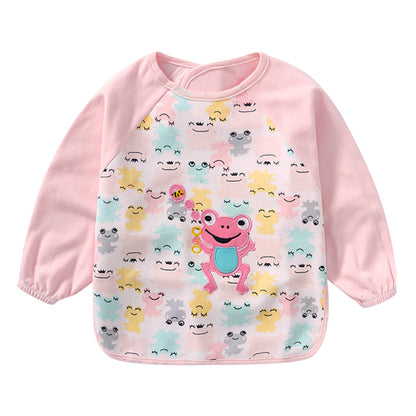 Unisex Solid Color Cartoon Embroidered Baby Bibs
