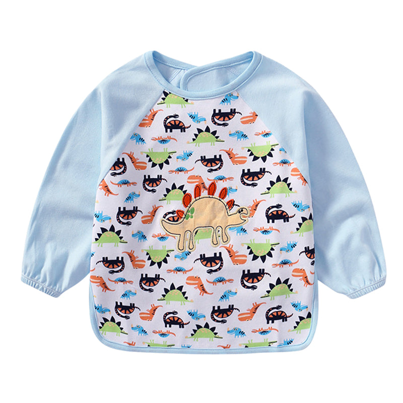Unisex Solid Color Cartoon Embroidered Baby Bibs